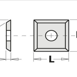 Plaquette carbure 10,5 x 10,5 x 1,5 mm