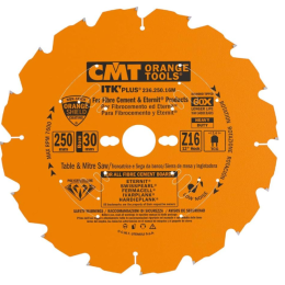 CMT : Lame diamant 250 z= 16 pour FIBROCIMENT - al : 30 mm