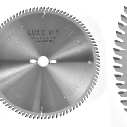 Lame circulaire carbure 300 mm Z = 96  trapez-plate silencieuse
