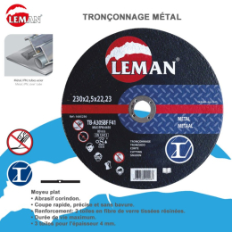 Disque à tronçonner 76 mm métal moyeu plat