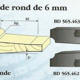 Le Ravageur : plate bande 1/4 de rond DUS 565463