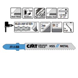 CMT lame sauteuse coupe droite tole moyenne / 5