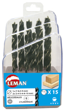 Leman : Coffret 15 forets bois HSS