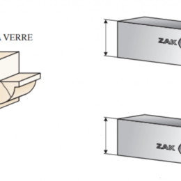 ZAK 561916 : Jeu de 2 fers Multizak tenon 16 mm