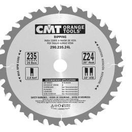 CMT : Lame carbure 235 z=24 ep.2,8 anti-recul - alesage 25 mm