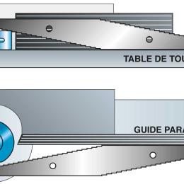 Reglet de toupilleur double face 500 x 65 x  2 mm