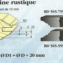 Le Ravageur : profil doucine rustique 15mm DUS 565759 - Destockage