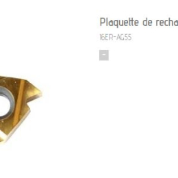 Plaquette carbure pour outils de coupe metaux - 16ER-AG55