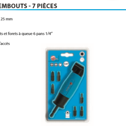 Leman : Renvoi d'angle + 6 embouts pour visseuse
