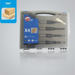 Coffret 4 bedanes carrés Queue : 15,9 mm