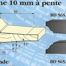 Le Ravageur : plate bande doucine 10mm DOS 565470 - destockage