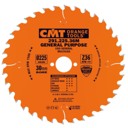 CMT : Lame carbure 225 z=36 al: 30mm  - Négative
