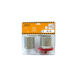 Trépans - Scie cloche carbure 63 et 67 avec embase + foret  pour carrelage
