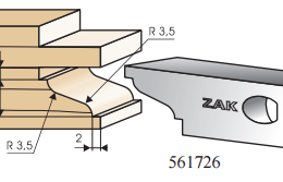 ZAK 561726 : Jeu de 2 fers Multizak doucine +  carrés 15 mm