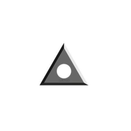 plaquette carbure triangulaire 22 x 19 x 2 mm