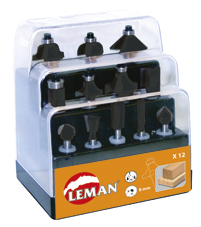Leman : Coffret 12 fraises Queue 8 mm