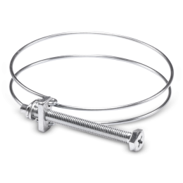 Collier double fil serrage pour flex D= 100 mm