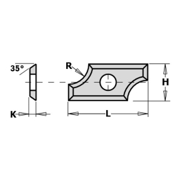 CMT : Plaquette carbure rayon 8 mm