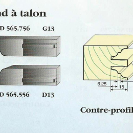Le Ravageur : profil congé 1/4 de rond 15mm DOS 565556 - destockage
