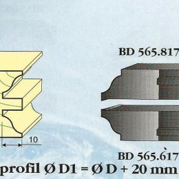 Le Ravageur : contre profil doucine 9mm DUS 565817 - Destockage
