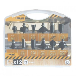 Leman : Coffret 12 fraises défonceuse - queue 8 mm