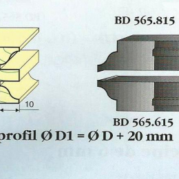 Le Ravageur : contre profil doucine 7mm DUS 565815 - destockage