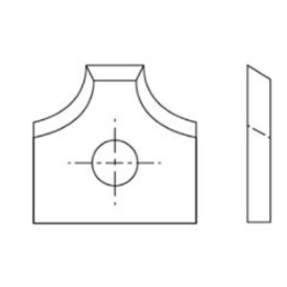 Plaquette carbure 12 x 12 x 1,5 rayon 2 mm système Holz-her®