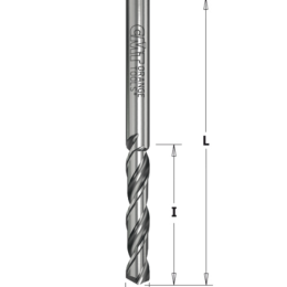 CMT : Foret helicoidal carbure  3 mm - pointe en V Queue 3 mm
