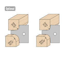 CMT : jeu de 2 plaquettes carbure rayon 5 et 10 mm pour 69400330