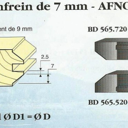 Le Ravageur : profil chanfrein 7mm DOS 565520 - Destockage
