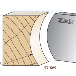 ZAK 531069 : jeu de 2 fers congé rayon 40 mm