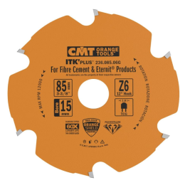 CMT : Lame Diamant 85 mm pour fibrociment - al : 15 mm