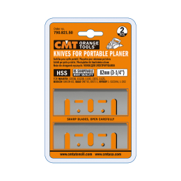 CMT : Jeu de 2 fers HSS 82 mm rabot makita - ryobi - black et decker