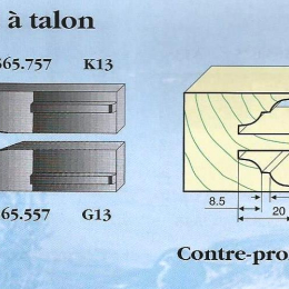 Le Ravageur : contre profil congé 1/4 de rond 20mm DUS 565857