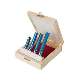 Coffret 4 fraises carbure - queue 6,35 / 12,7 mm
