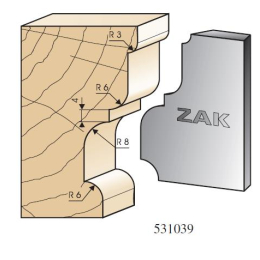 ZAK : jeu de fers corniche 531.039