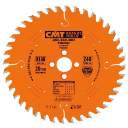 CMT : Lame carbure trapez-plate 160 Z= 40 al: 20 mm