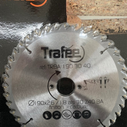 Trafée : Lame carbure 190 z=40 al: 30 mm