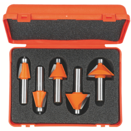 CMT : Coffret 5 fraises chanfrein Queue 12,7 mm