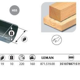 Leman - Gouge à dégrossir largeur 19 mm