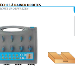 Leman : Coffret 10 fraises droites Queue 8 mm