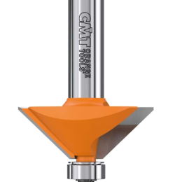 CMT : Fraise carbure chanfrein 45°  guidage  - Queue 12 mm