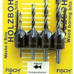 Fisch : 4 x foret bois + fraisoir 3 / 4 / 5 / 6  mm
