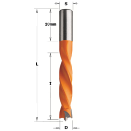 CMT : meche carbure à tourillonner 8 x 57,5 mm - Queue 10 mm - Droite