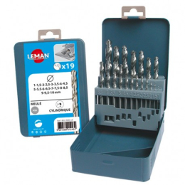 Leman :  Coffret 19 forets métaux meulés PRO