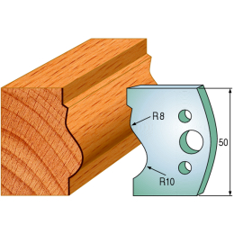 510 : Jeu de fers moulure montant ( 50 x 4 mm )