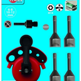 Leman - Lot de 4 trépans diamant M14 pour meuleuse