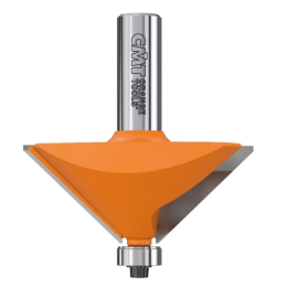 CMT : Fraise carbure chanfrein 45° XL guidage - Queue 12 mm