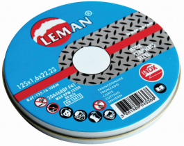 Leman : 10 disques tronconnage inox 125 x 22 x 1,6 mm - boite métal