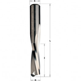 CMT : Fraise carbure hélicoidale Négative 12,7 mm - Queue 12,7 - Longue